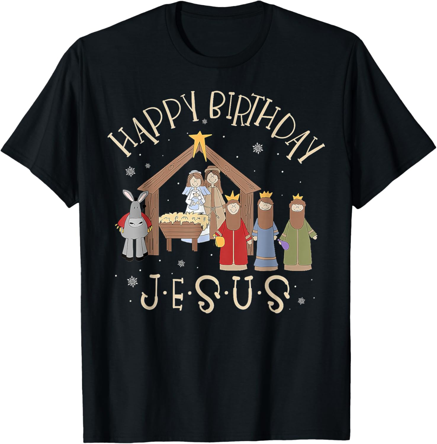 Happy Birthday Jesus Christmas Nativity Christian