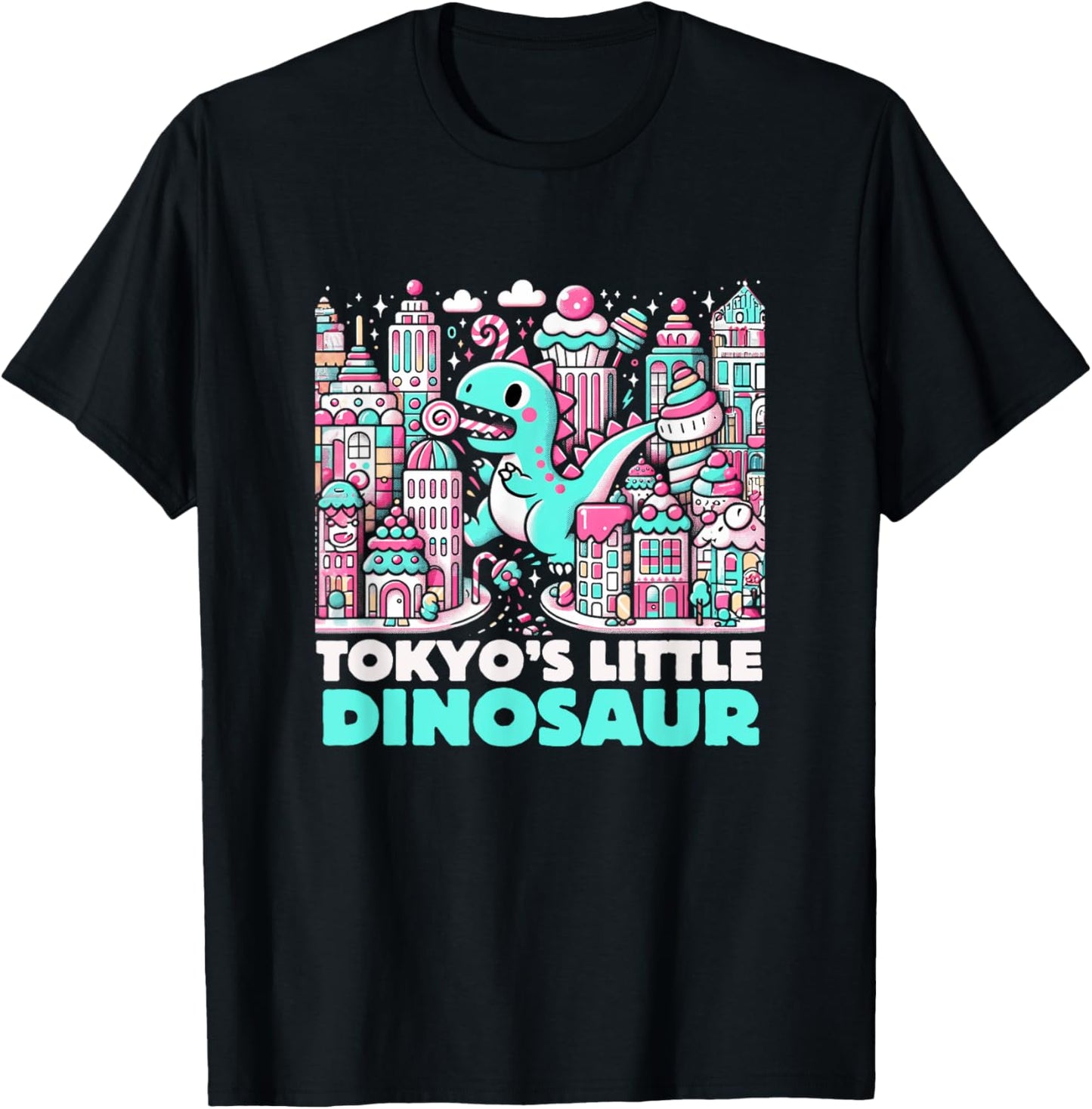 Chibi Dino Rampage: Tokyo's Little Dinosaur Kawaii Tee