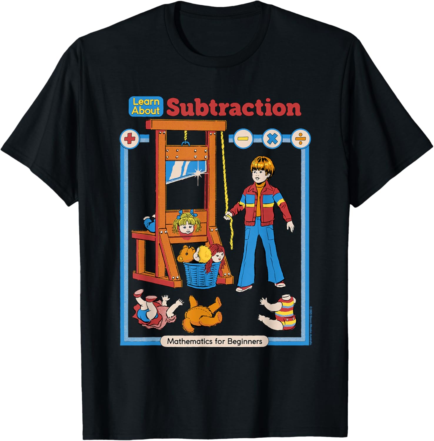 Learn About Subtraction Sarcastic Retro Funny Adult Humor