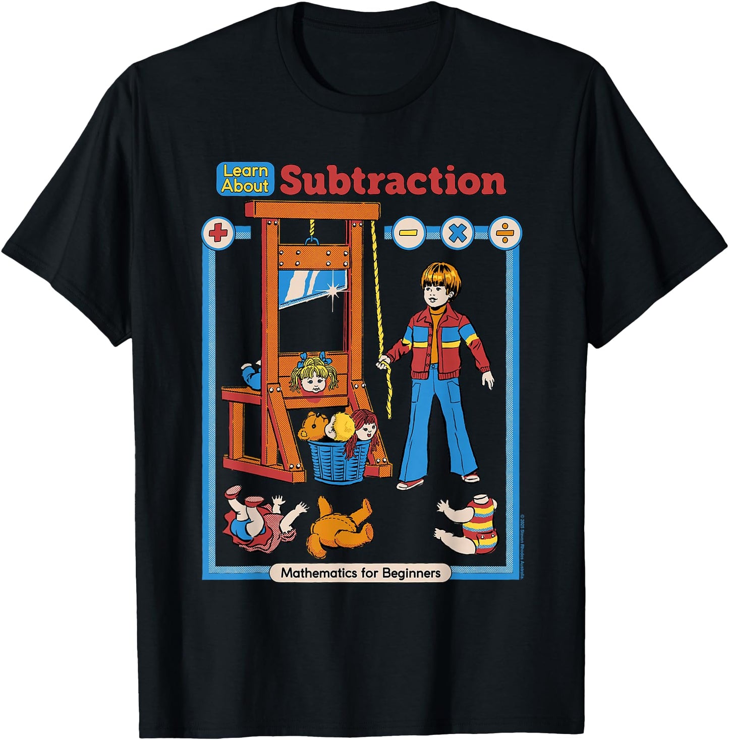 Learn About Subtraction Sarcastic Retro Funny Adult Humor