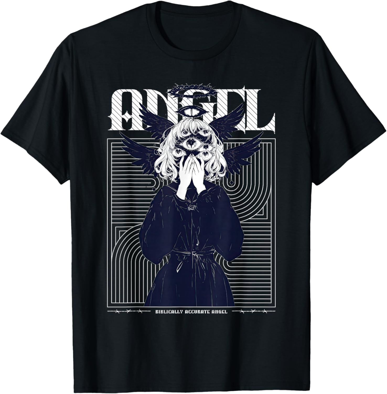 Anime Girl Multiple Eyes Gothic Seraphim Angel Harajuku