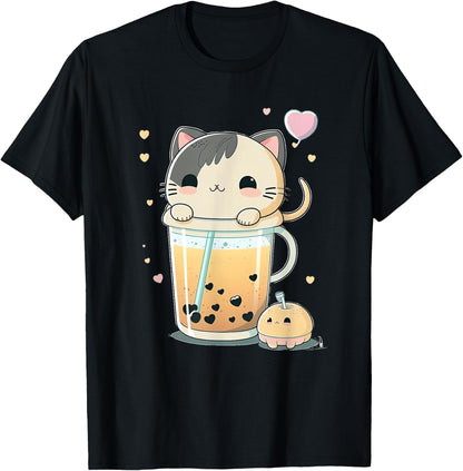 Cat Boba Tea kawaii Kitty Bubble Tea Anime