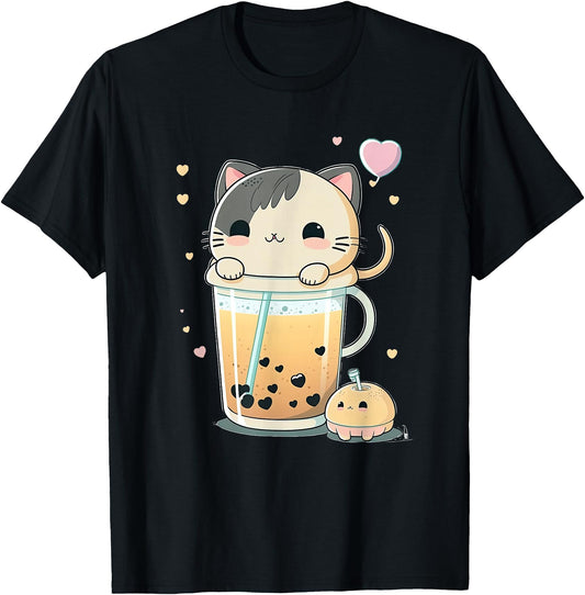 Cat Boba Tea kawaii Kitty Bubble Tea Anime