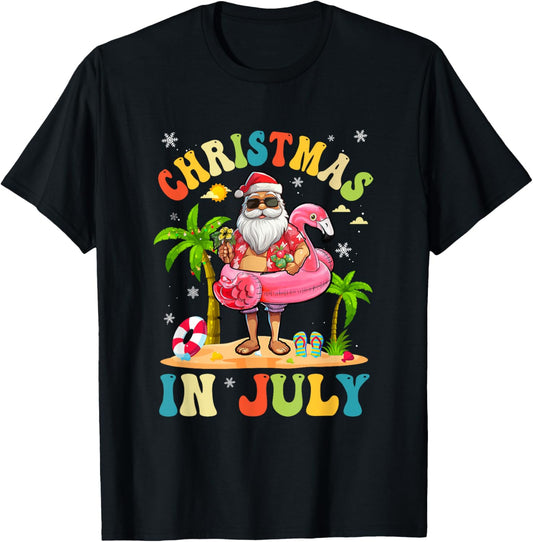 Christmas In July Funny Santa Summer Beach Vacation