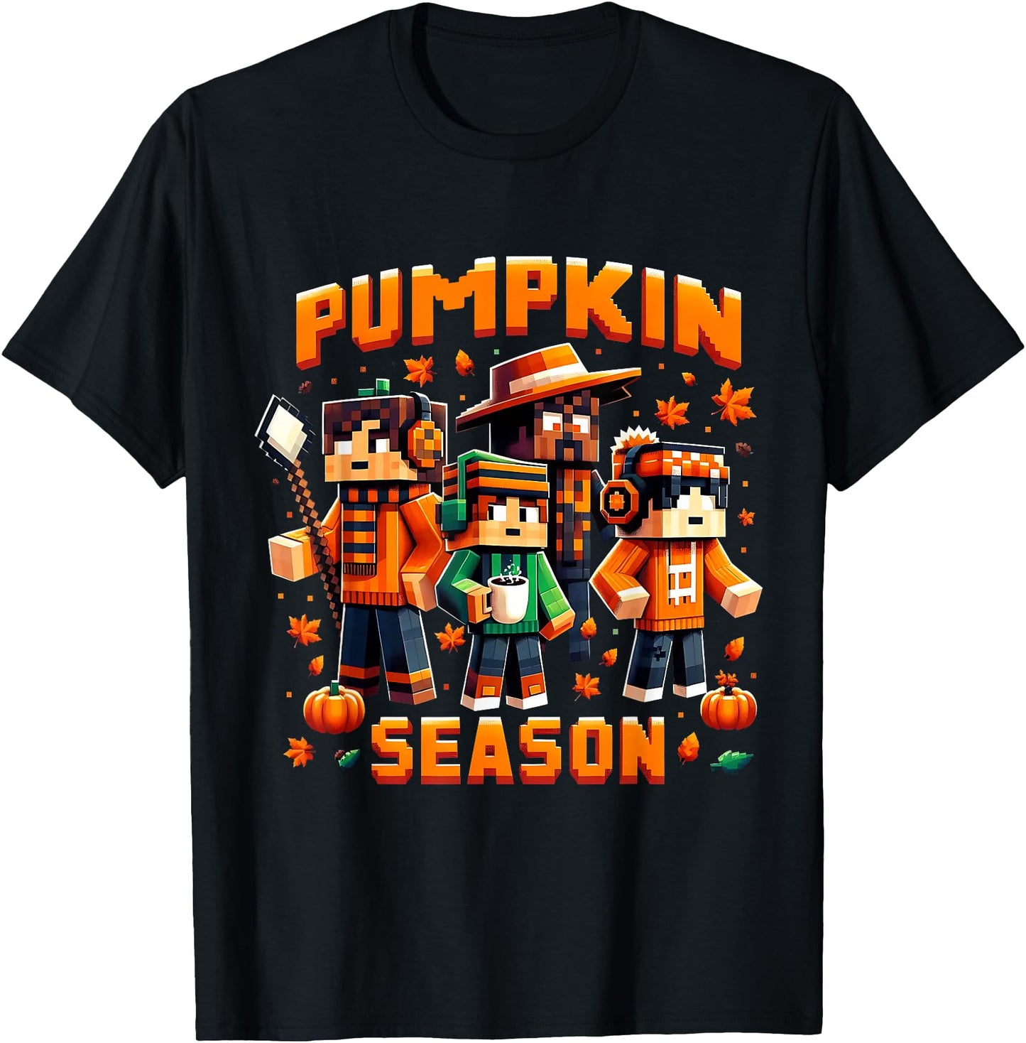 Pumpkin Season Pixel Gaming Fall Gamer Autumn Vibes