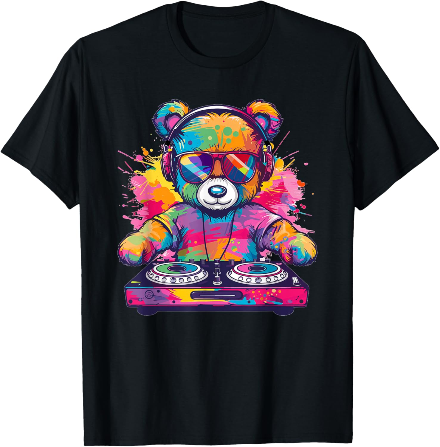 Cartoon Teddy DJ
