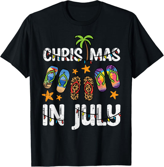 3 Flip Flops Christmas In July Summer Xmas Beach Women Girls