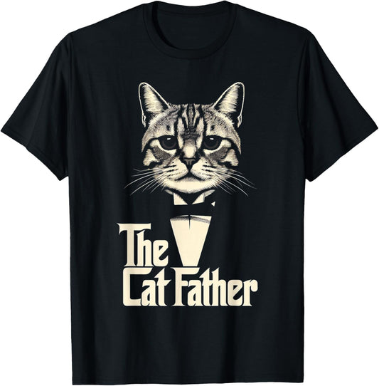 Cat Lover Gifts Funny The CatFather Mens Cat Dad T-Shirt