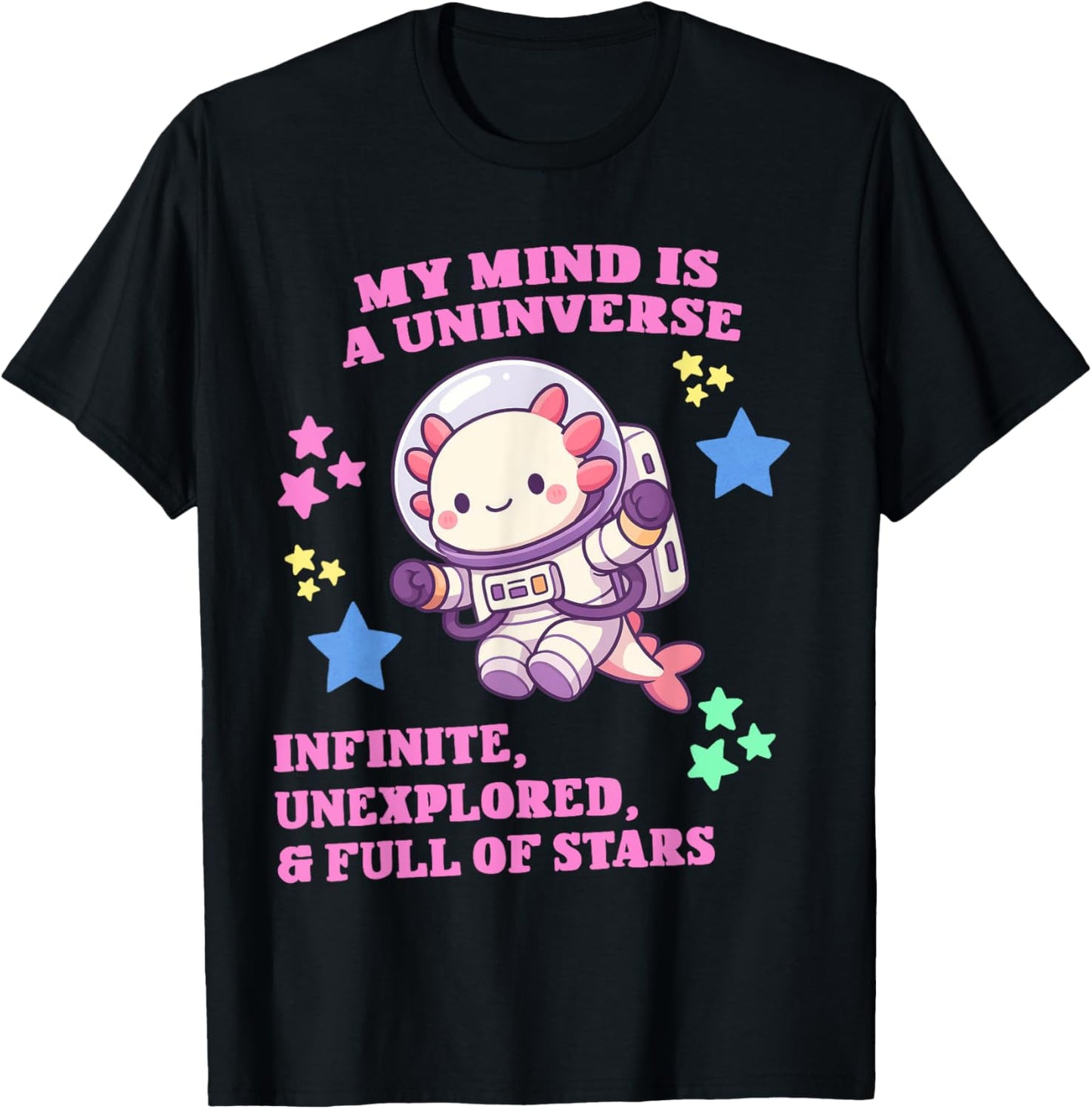 Autism Pride Axolotl Astronaut- Cute Chibi Axolotl in Space