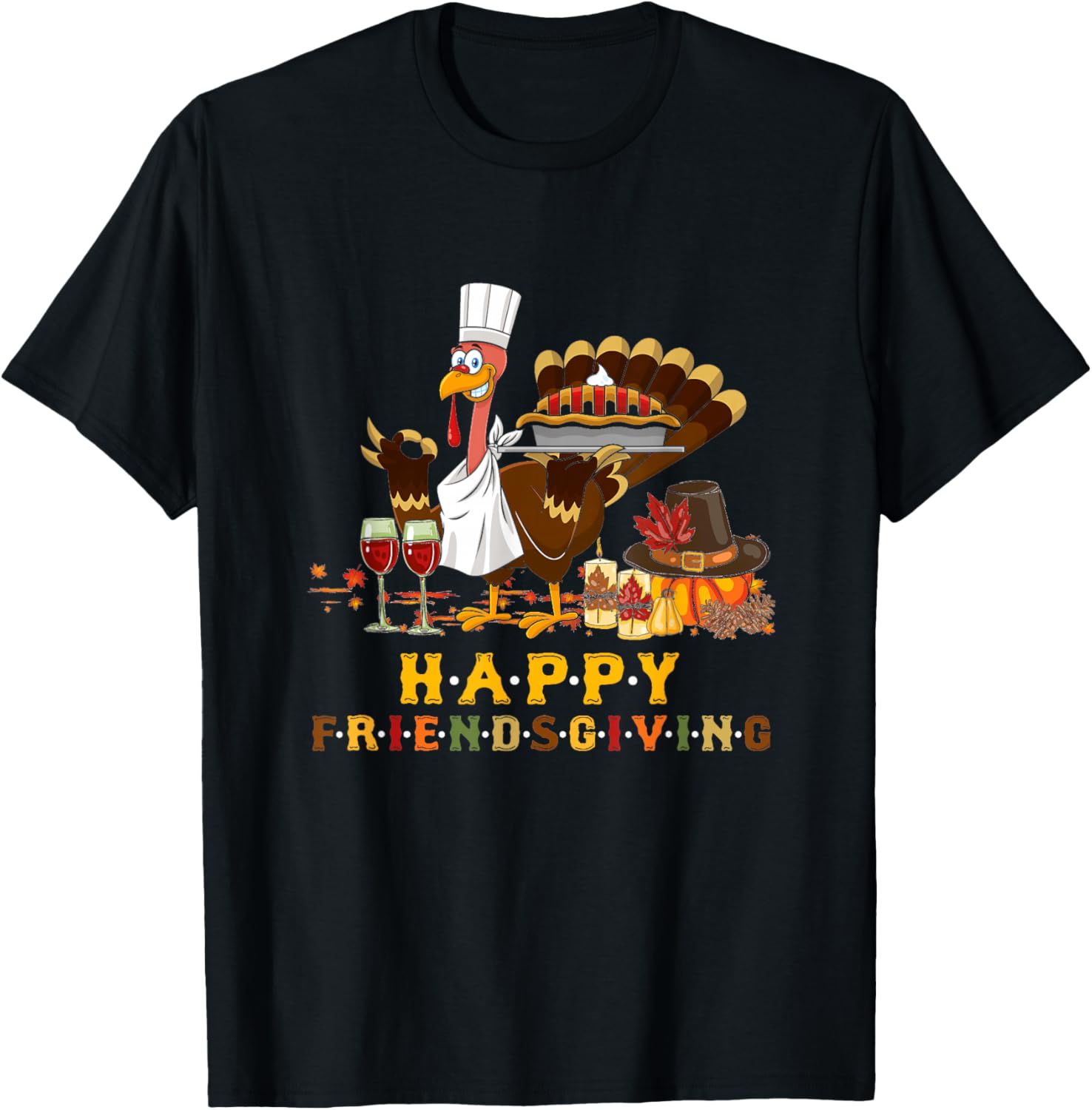 Happy Friendsgiving Turkey Chef Friends Giving Thanksgiving