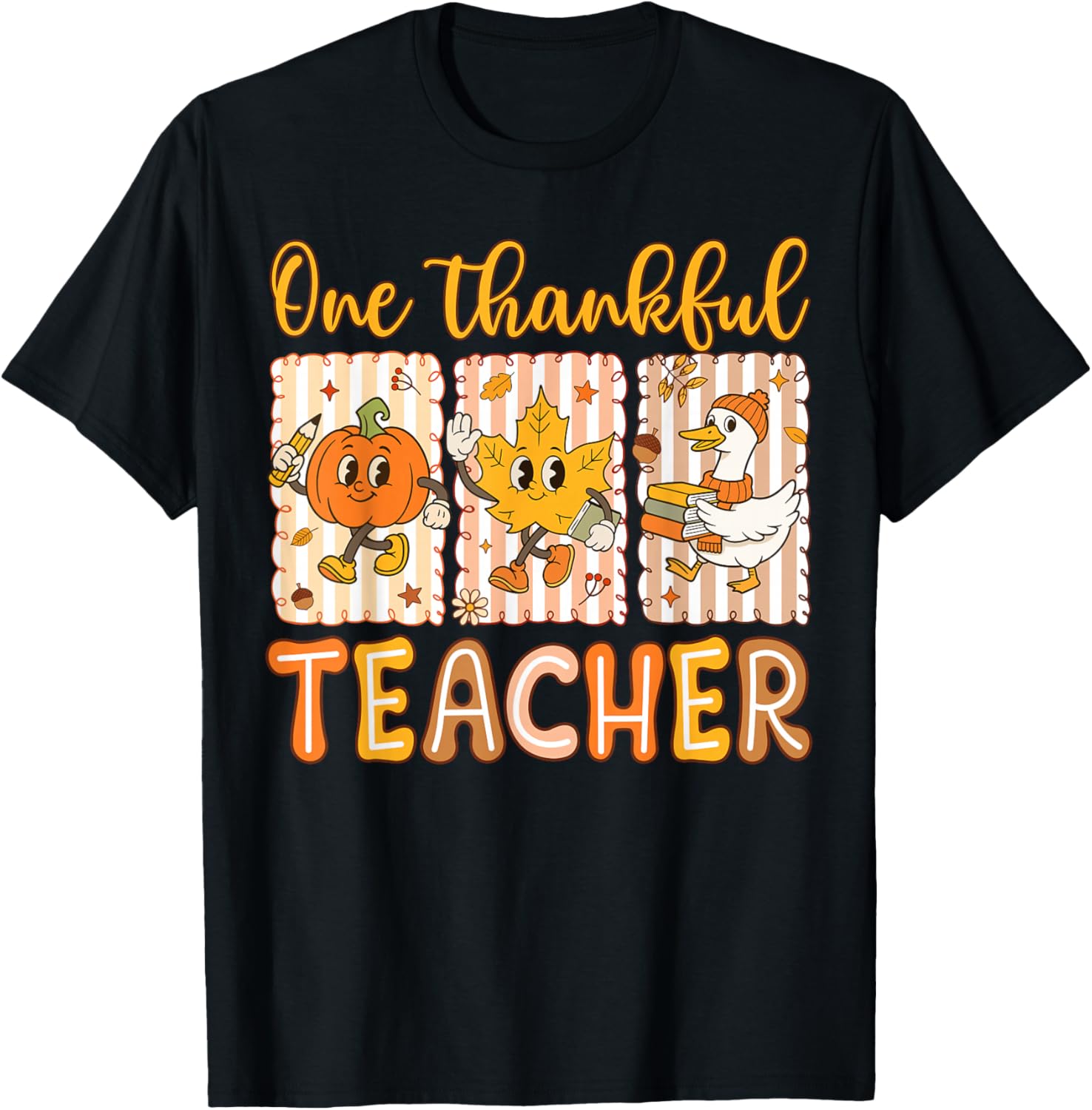 One Thankful Teacher Thanksgiving Preppy Fall Teachers Kids
