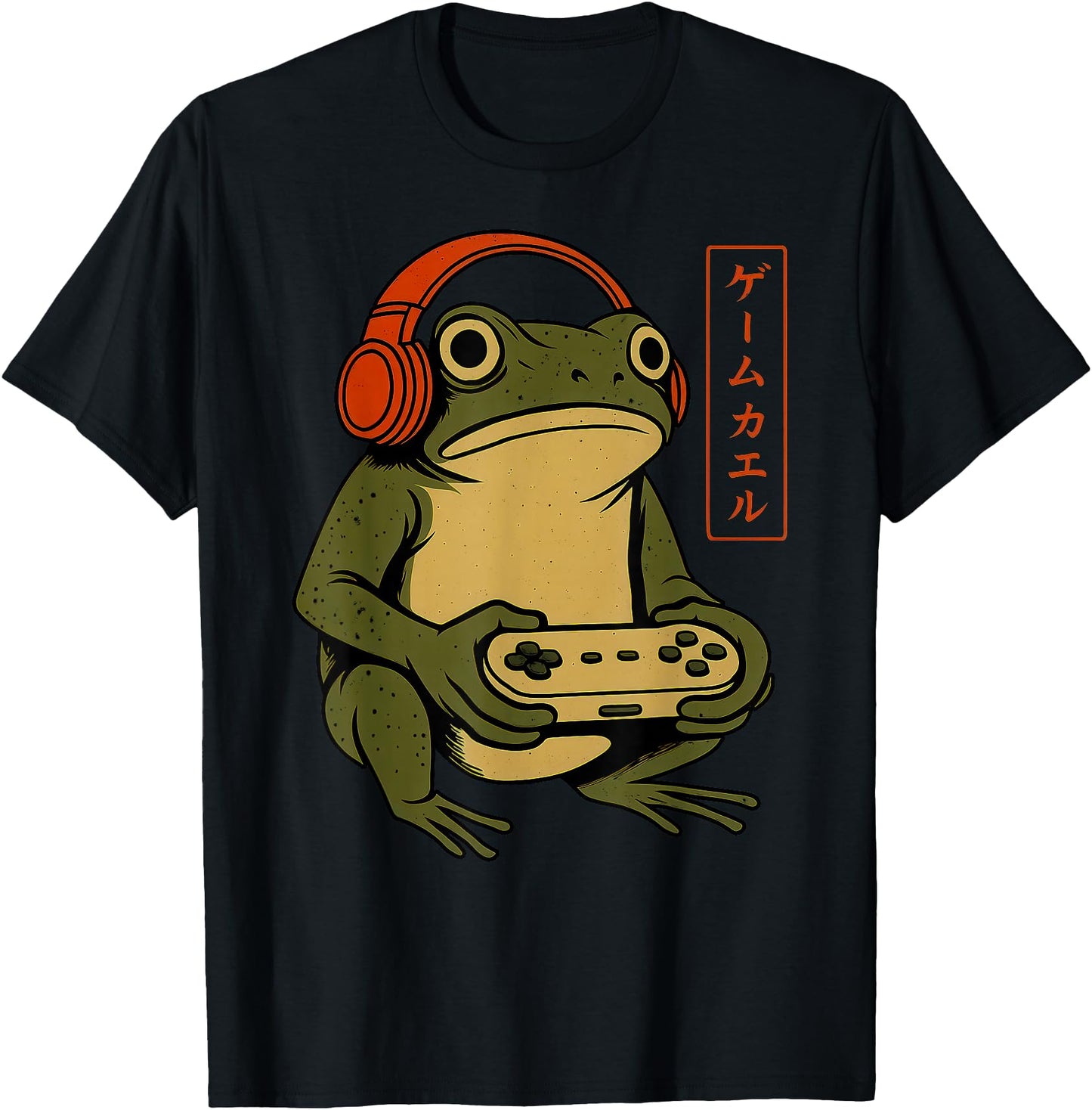 Japanese Gamer Frog Art Men Women Boys Funny Vintage Gaming