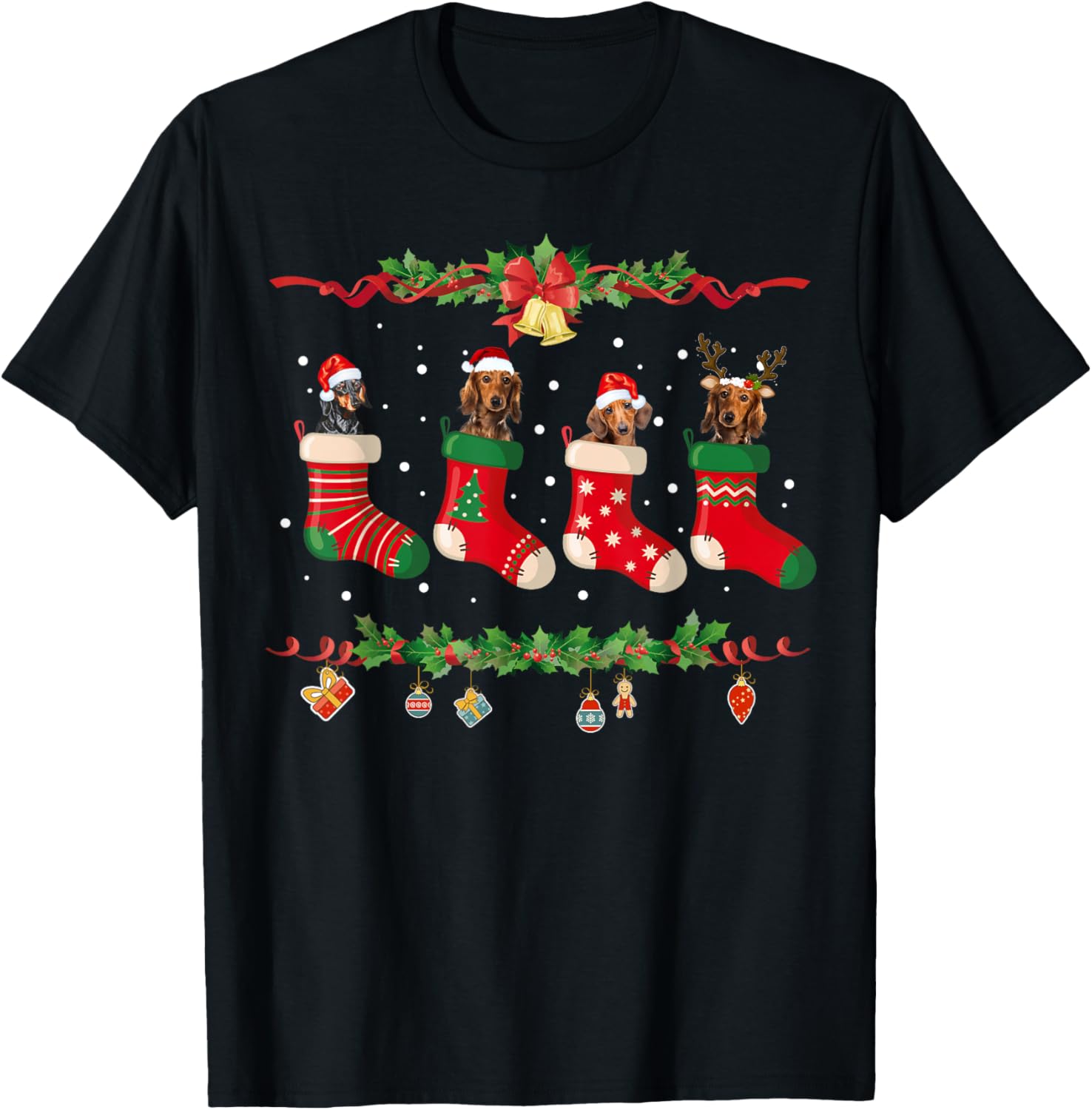 Dachshund Christmas Shirt Stocking Dog Xmas Sweater