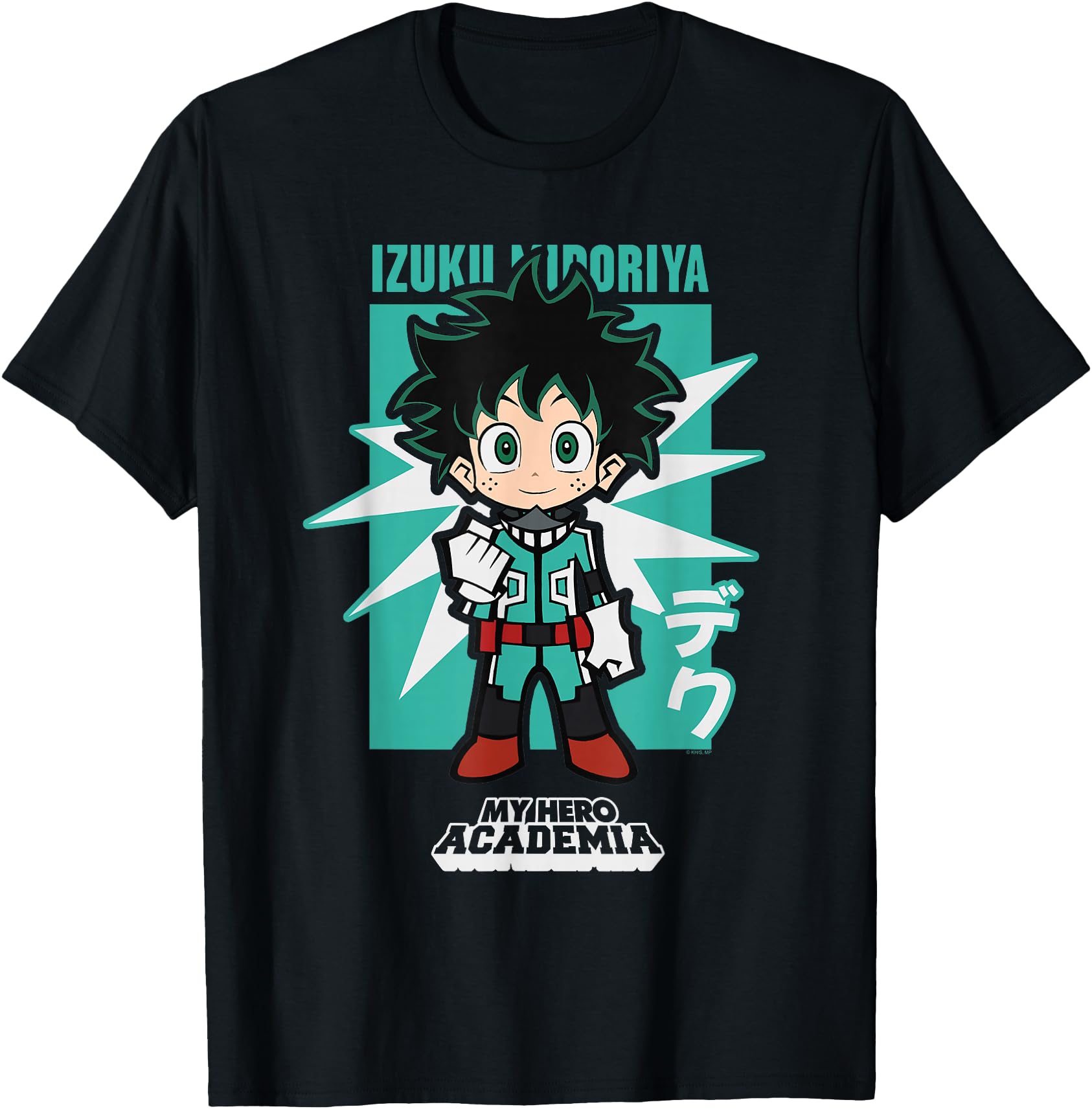 My Hero Academia Chibi Deku Kanji and Starburst Anime