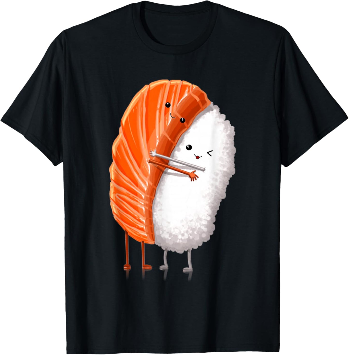 Funny Sushi Hugging Salmon Cute Japanese Sushi Kawaii Food