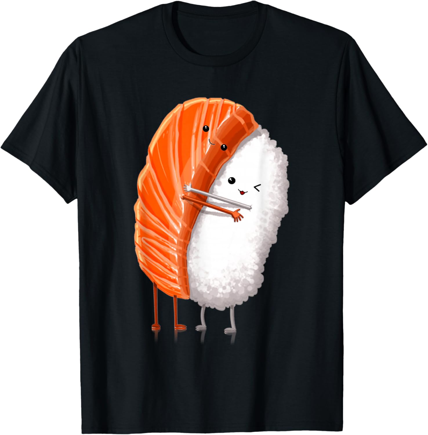 Funny Sushi Hugging Salmon Cute Japanese Sushi Kawaii Food