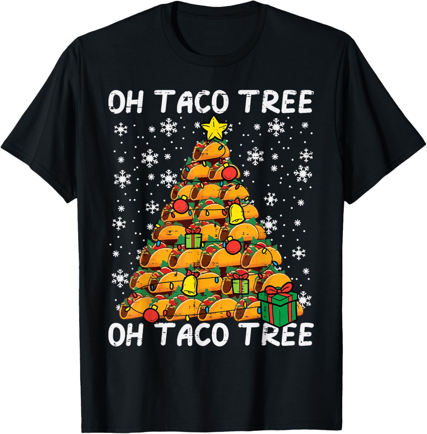 Tacos Christmas Tree Funny Xmas Foodie Mexican Men Women Kid