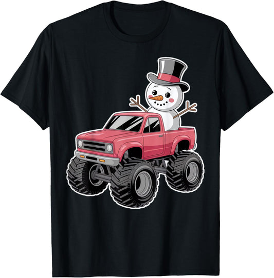 Chibi Monster Truck With Snowman