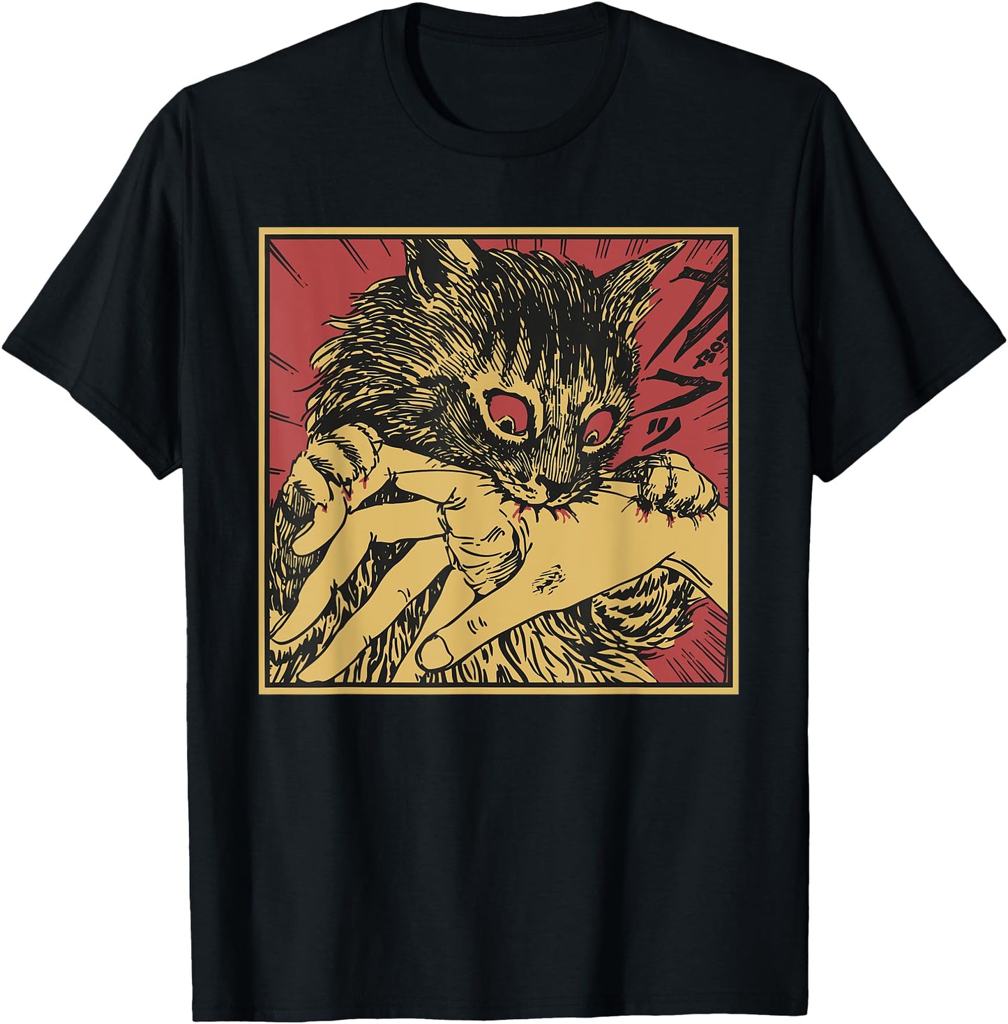 Cat Bite Horror Anime Creepy Crazy Cat Japanese