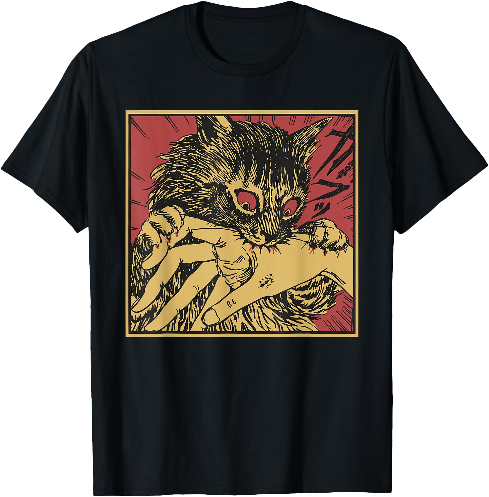 Cat Bite Horror Anime Creepy Crazy Cat Japanese