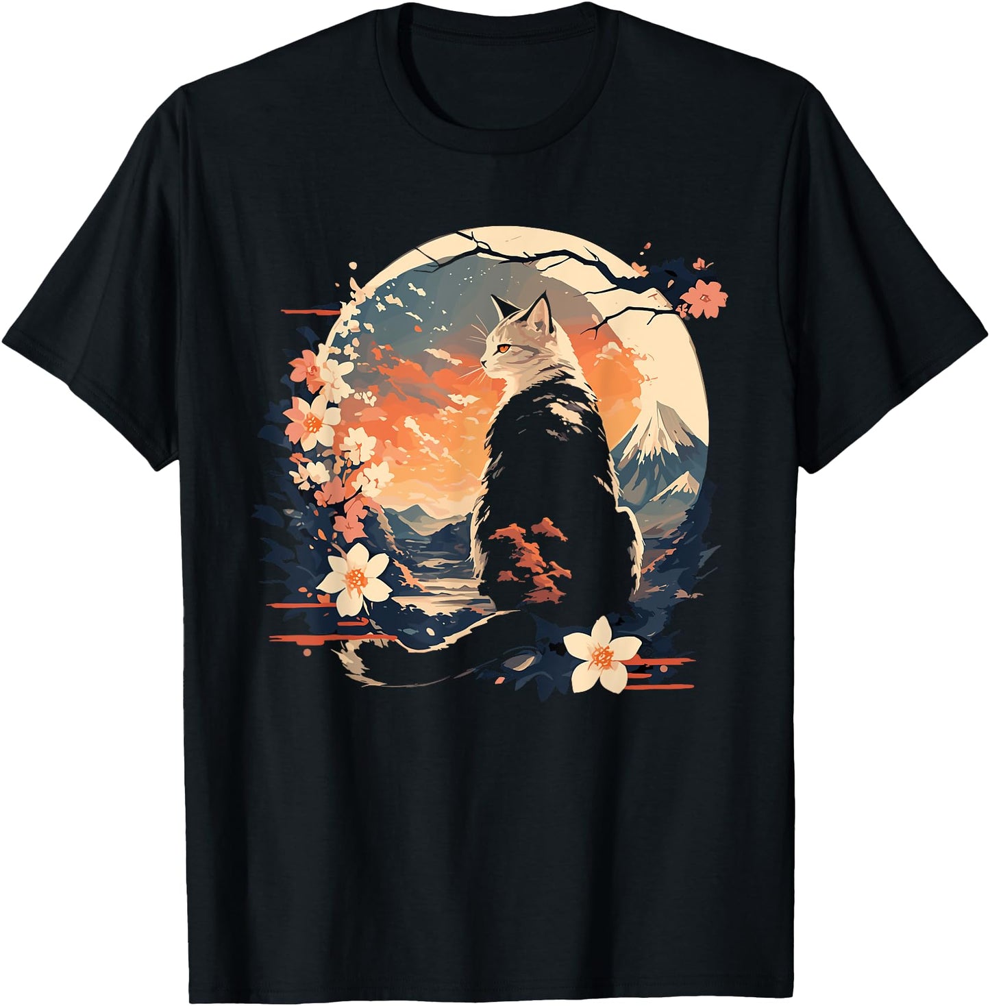 Kawaii Cat Anime Japanese Retro Men Women Funny Cat
