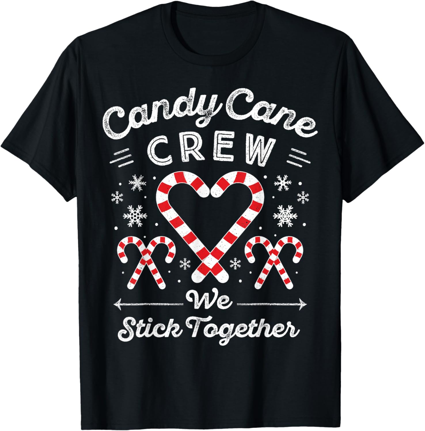 Christmas Candy Cane Heart Holiday Family Matching Pajama PJ T-Shirt