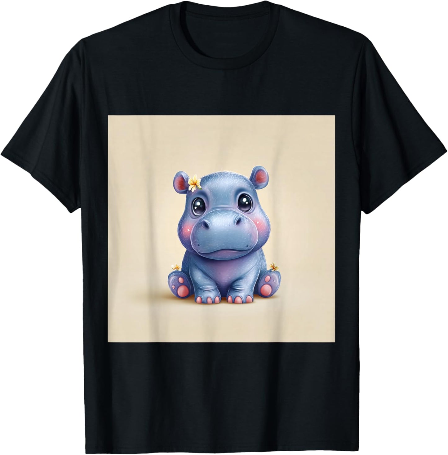 Cute Cartoon Hippo Chibi Style Cute Baby Hippo