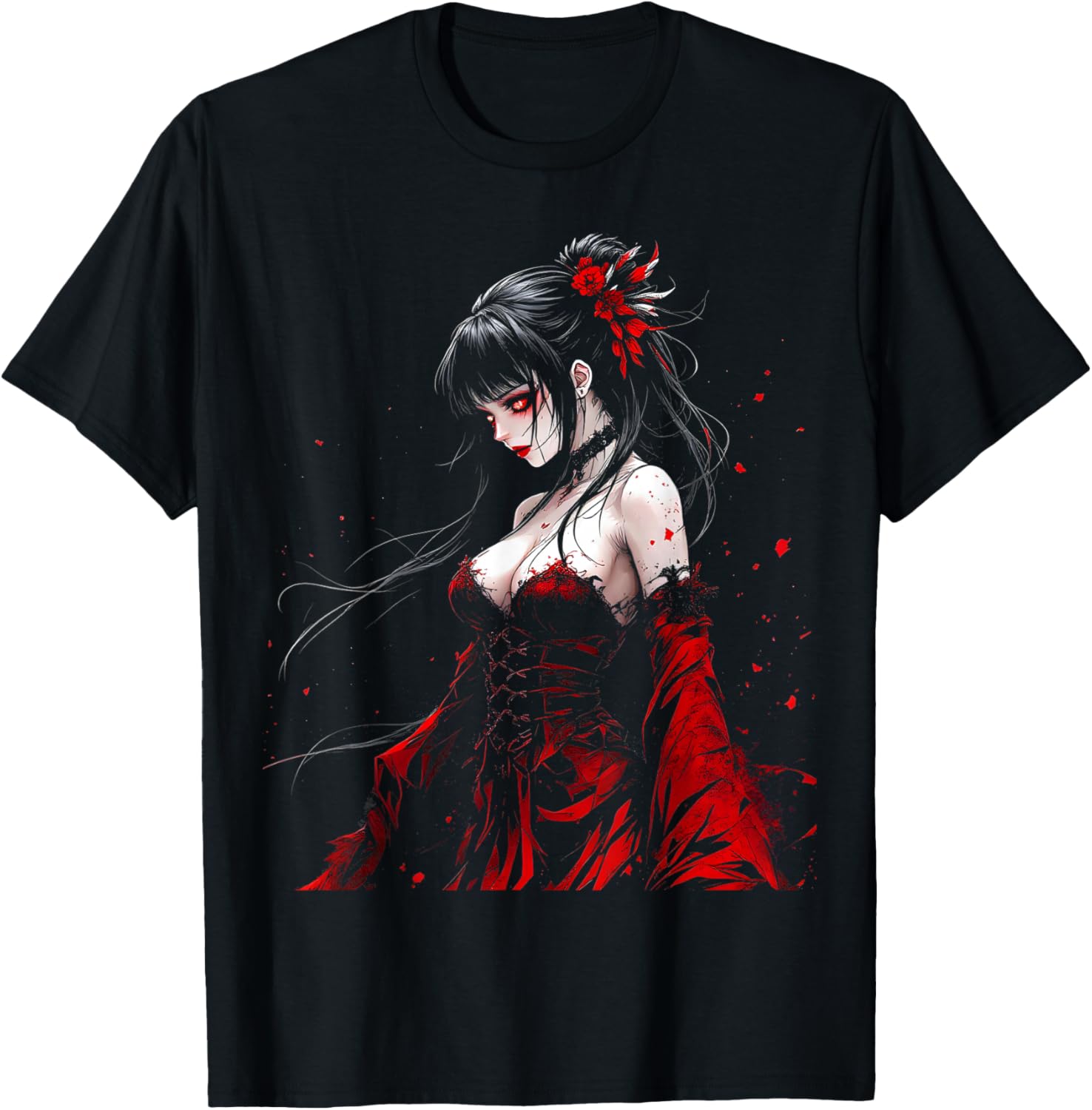 Horror Anime Manga Tee I Gothic Outfit I Japanese Chibi Girl