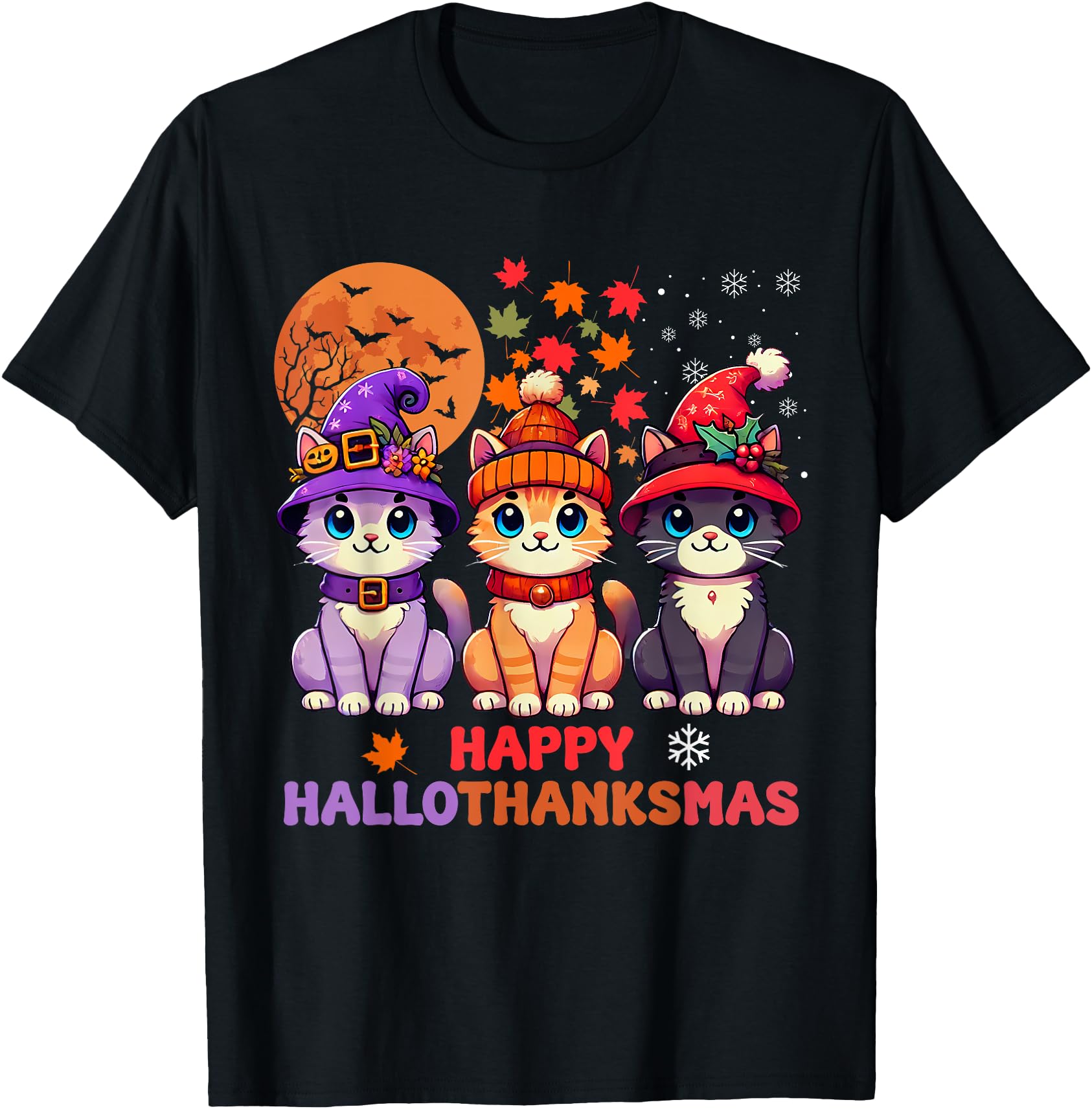 Halloween Thanksgiving Christmas Happy HalloThanksMas Cats