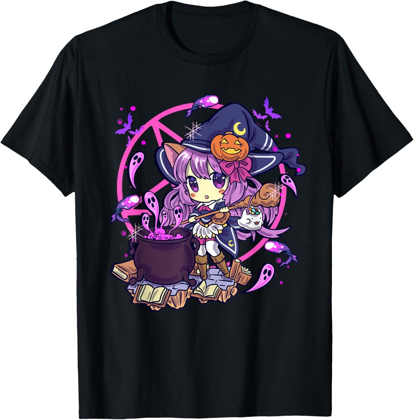 Cute Kawaii Chibi Anime Halloween Witch Kids Teen Girl