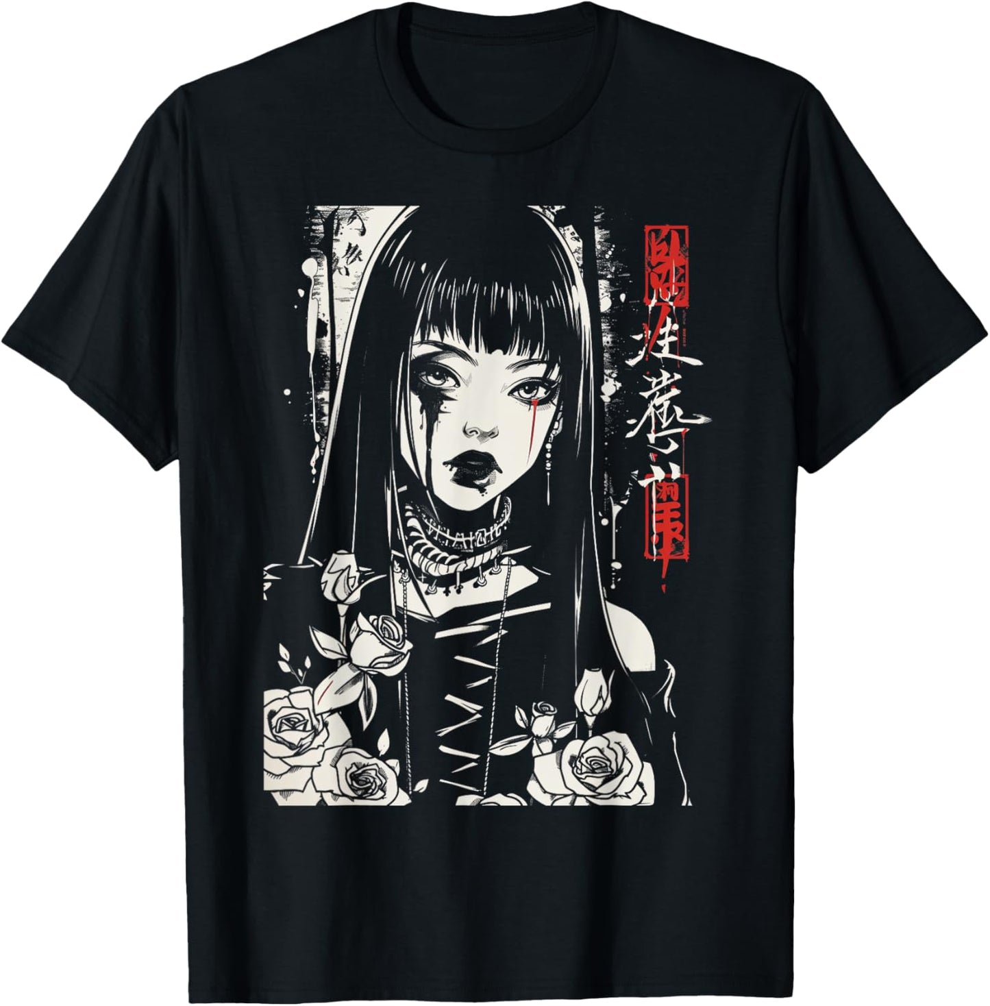 Anime Japanese Goth Cyberpunk City Gothic Aesthetic Roses