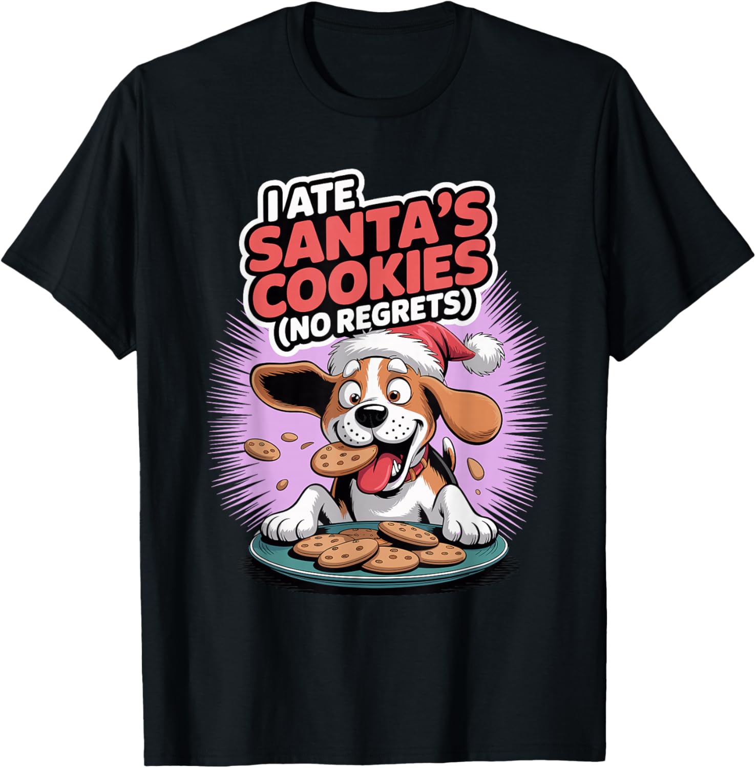 I Ate Santas Cookies Xmas Puppy Dog Funny Christmas Beagle