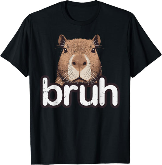 Capybara Bruh Funny Capy Meme Rodent Men Boys Kids Women T-Shirt