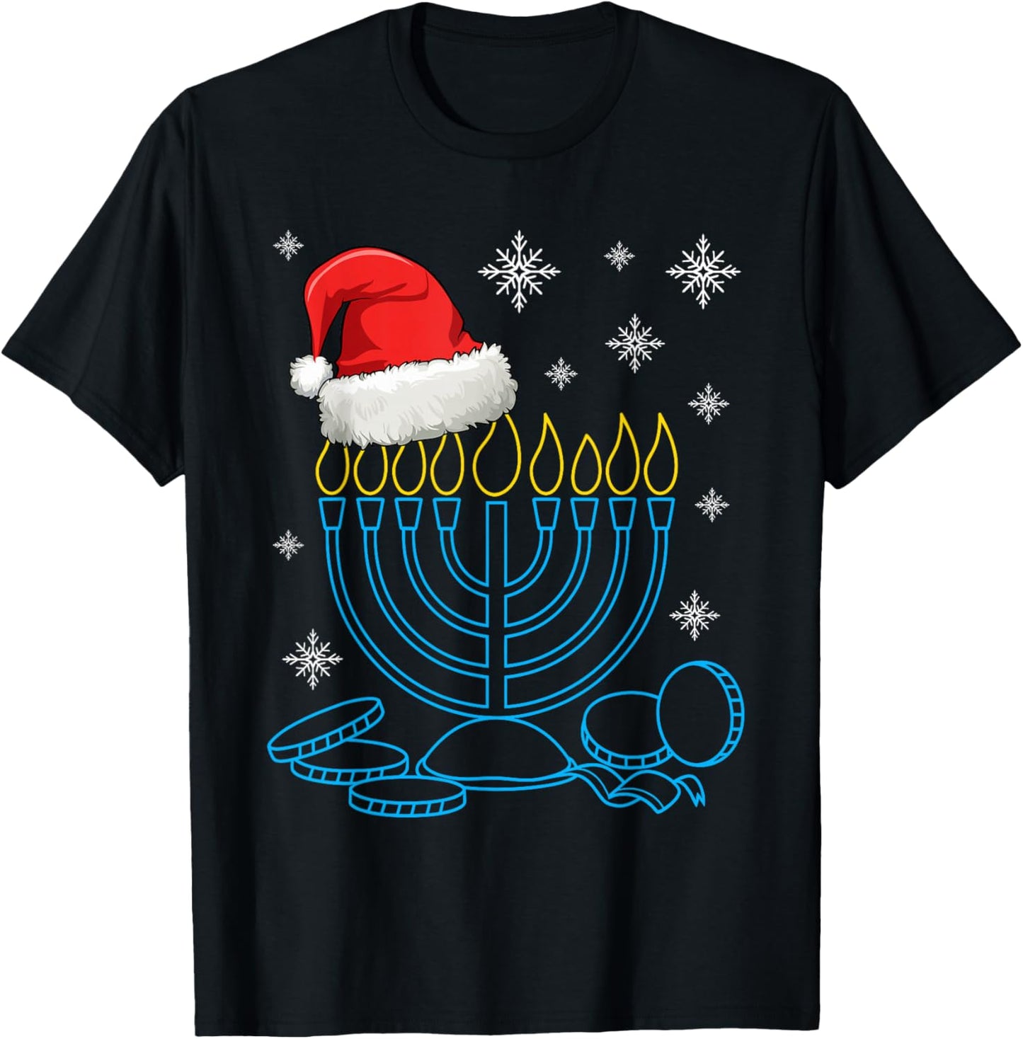 Happy Hanukkah Santa Hat Christmas Holidays Family Xmas