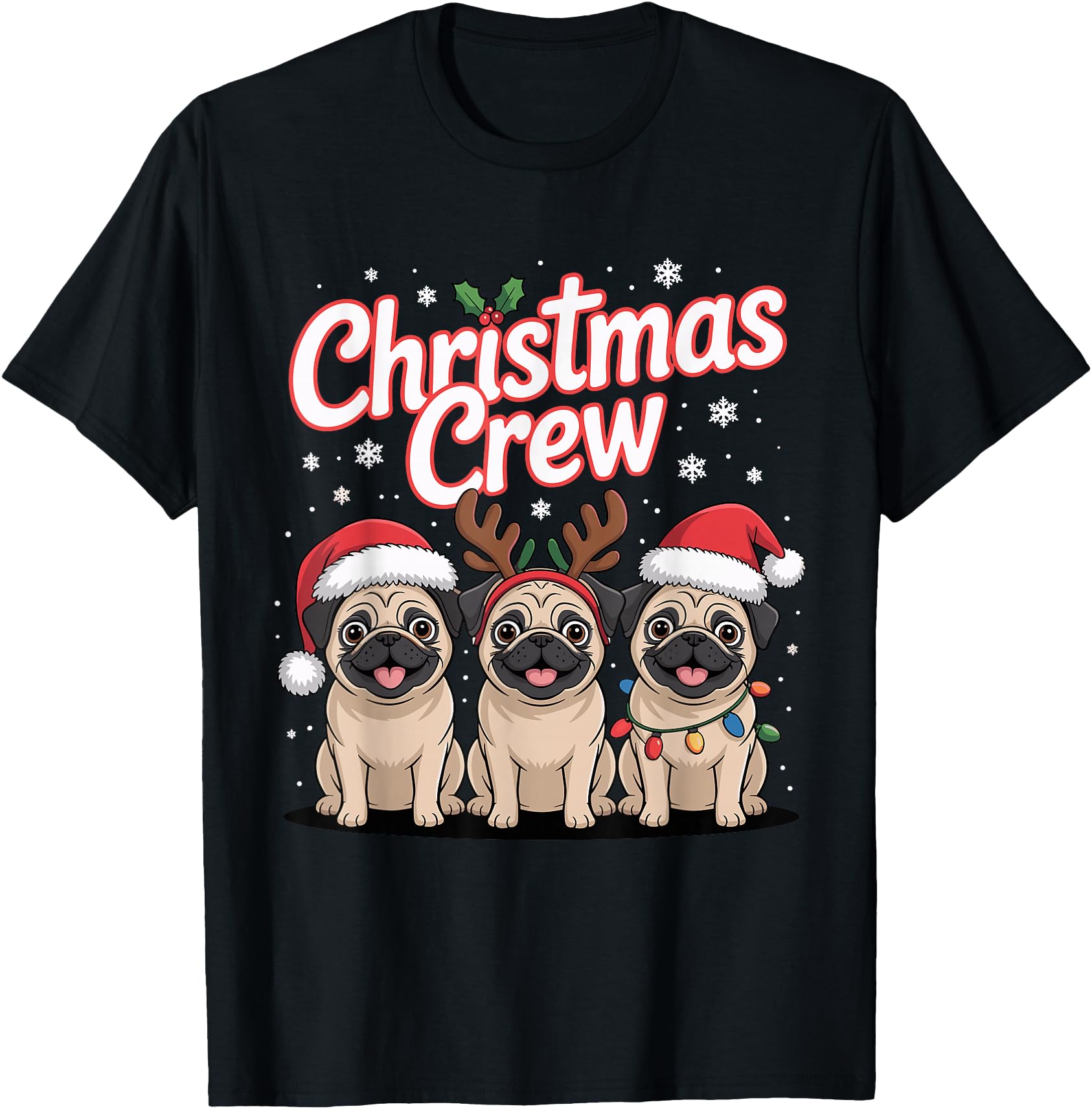 Christmas Crew Xmas Puppy Small Dog Funny Christmas Pug