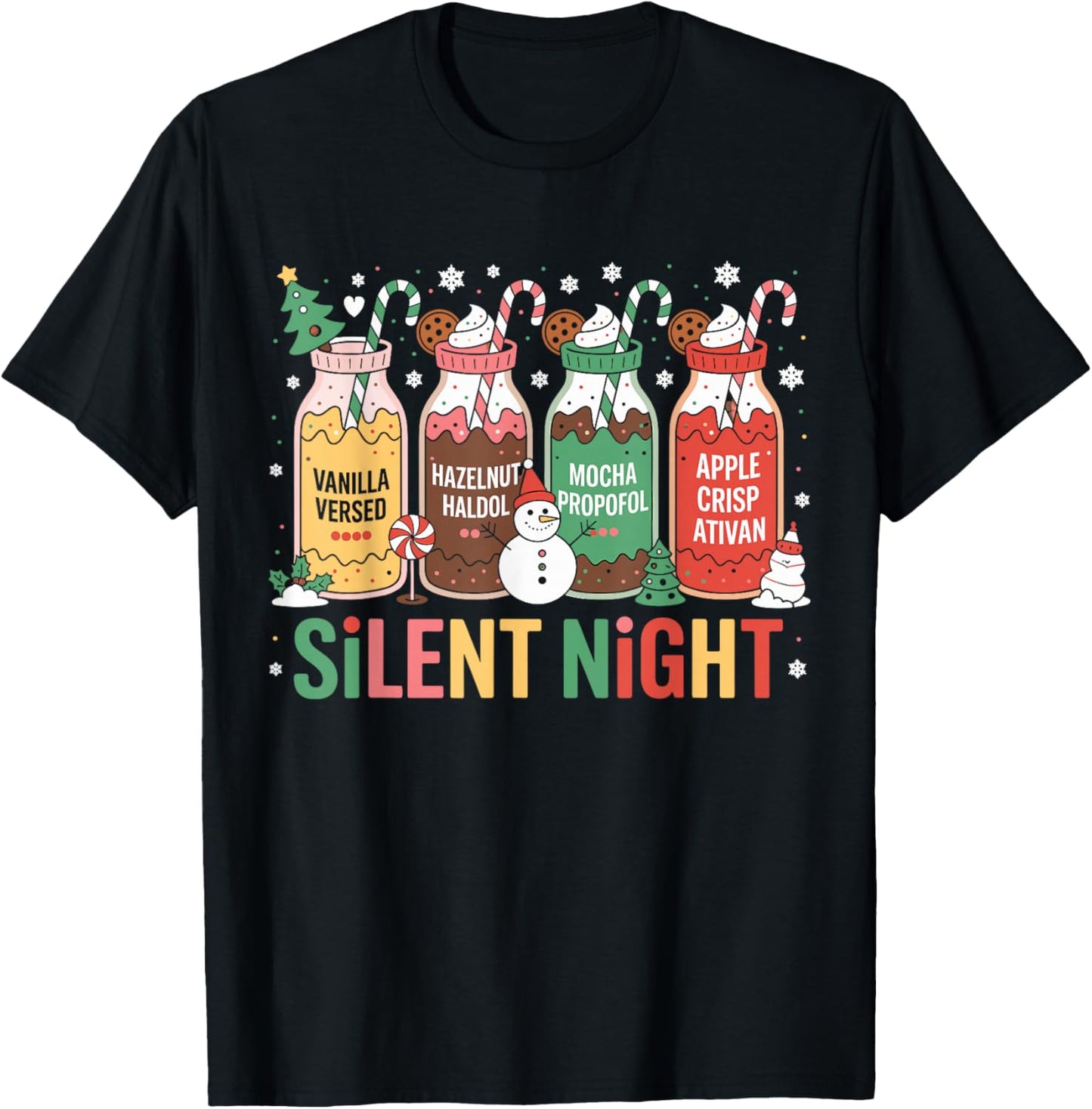 Funny Santa Propofol Silent Night ICU Nurses Merry Christmas