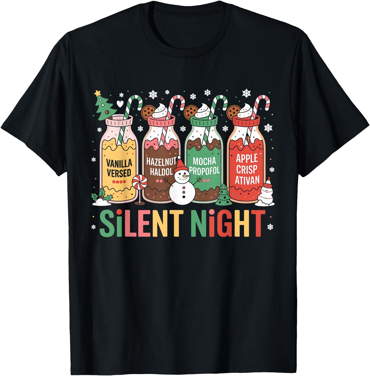 Funny Santa Propofol Silent Night ICU Nurses Merry Christmas