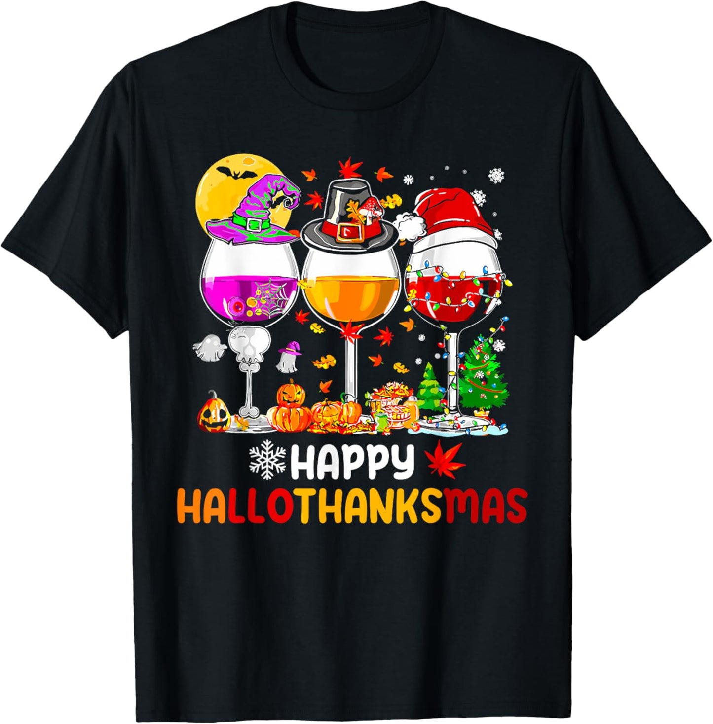 Happy Hallothanksmas Halloween Thanksgiving Christmas Fall