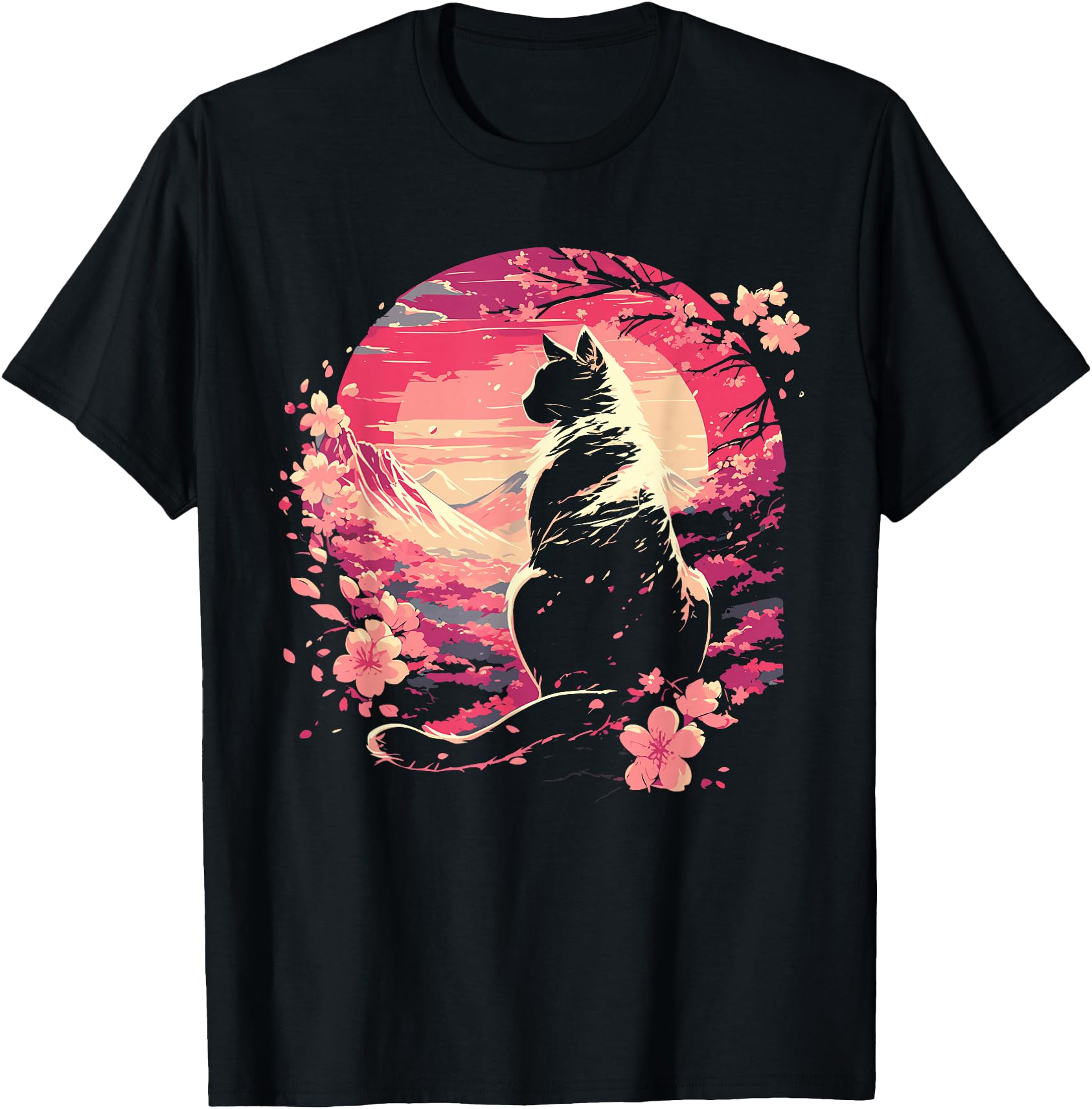 Kawaii Cat Anime Japanese Retro Men Women Funny Cat