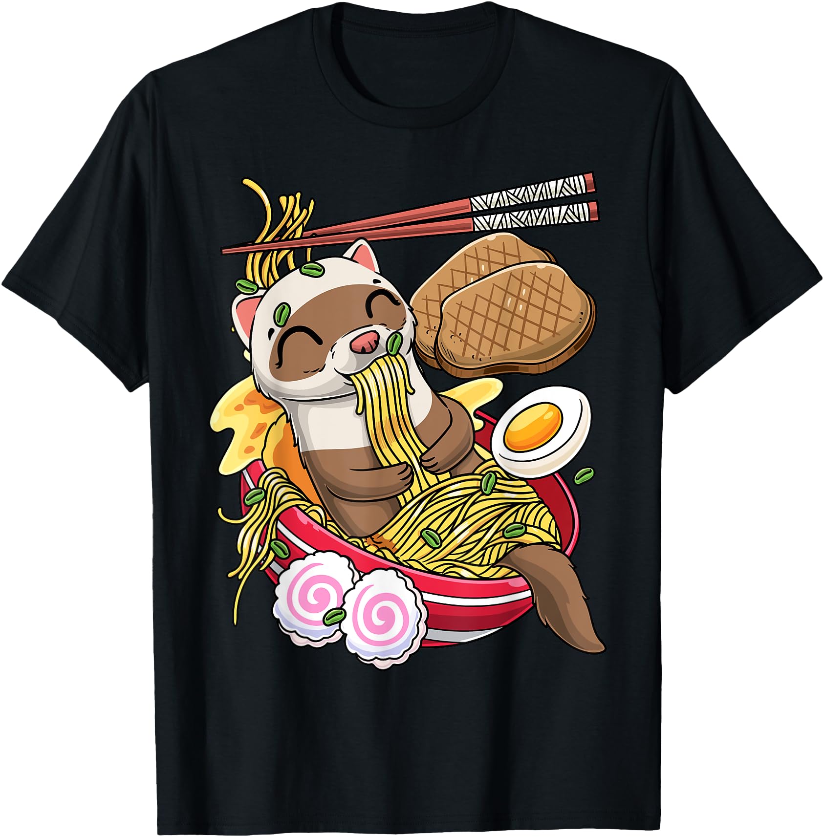 Kawaii Ferret Ramen Noodles Japanese Food