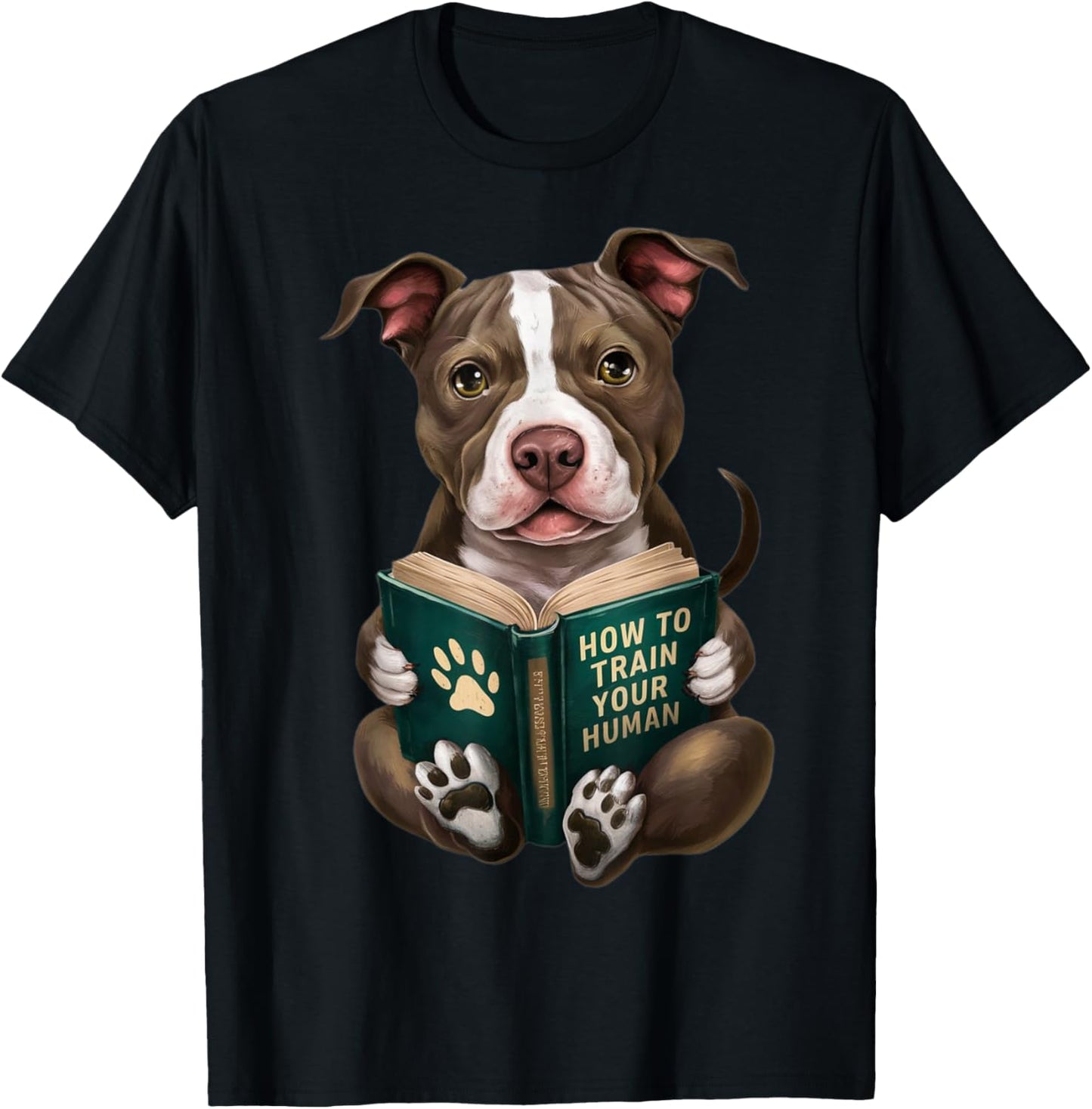 American Pitbull Dog, puppie, how to train your human, funny T-Shirt