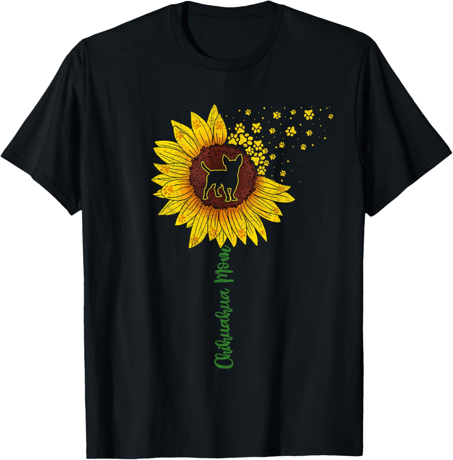 Chihuahua Mama Sunflower Shirt, Mothers Day Dog Mom T-Shirt