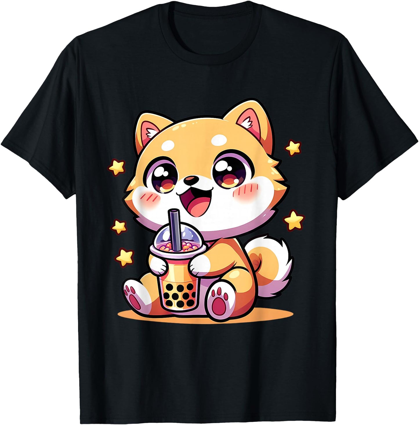 Kawaii Shiba Inu Dog Bubble Tea Anime Chibi