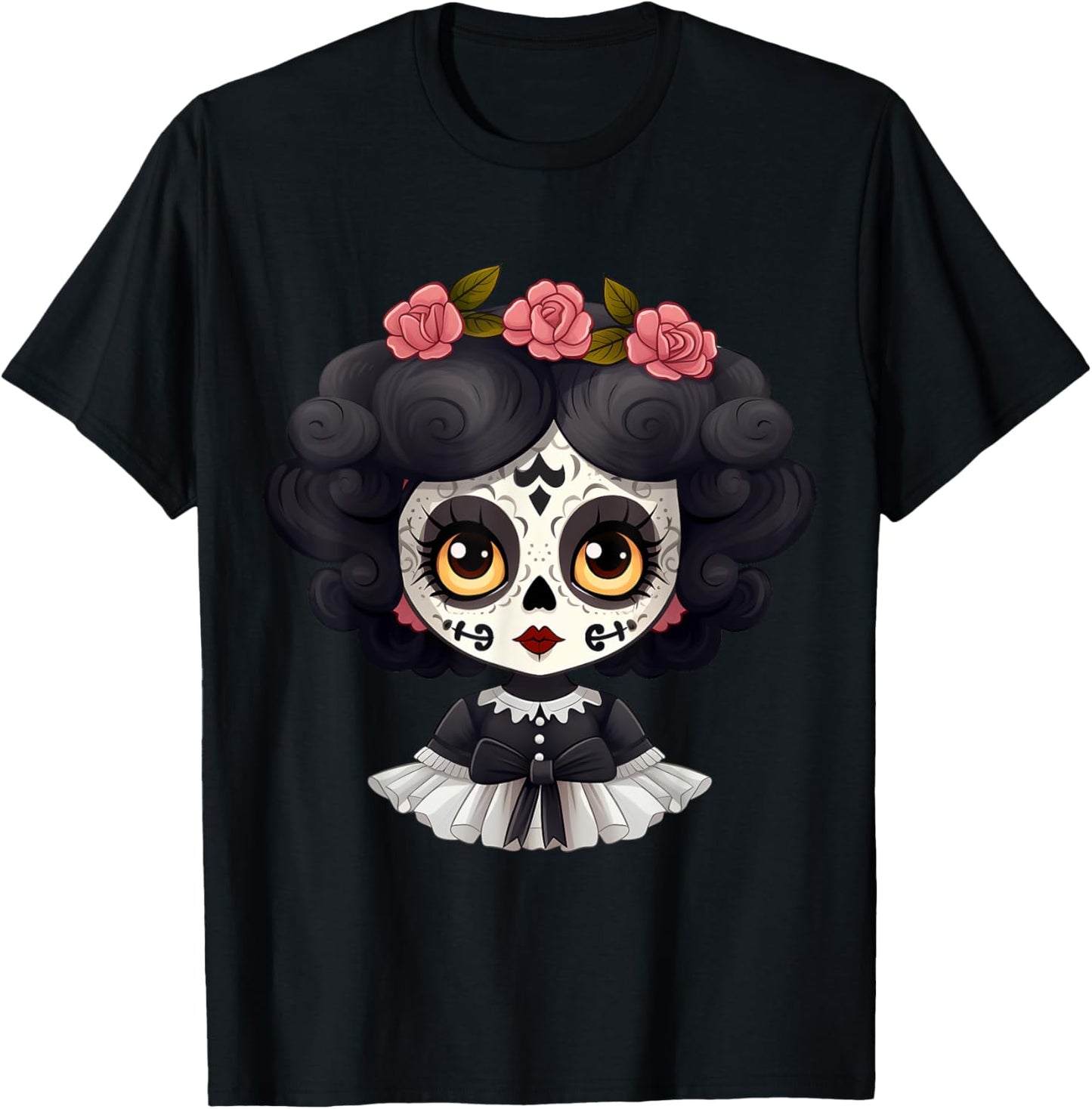 Cute Dia De Los Muertos Girl Chibi Kawaii Dios De Los Muerto