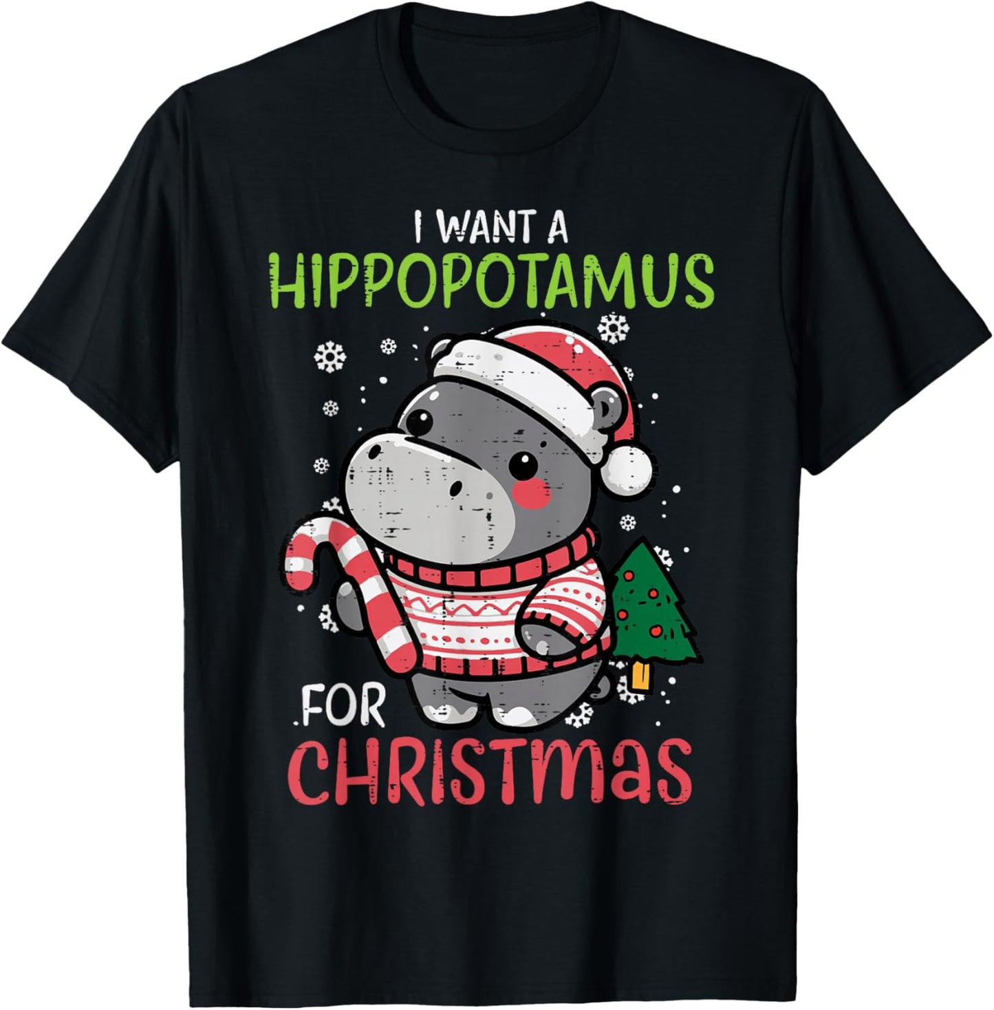 I Want Hippopotamus For Christmas Hippo Xmas Girls Boys Kids