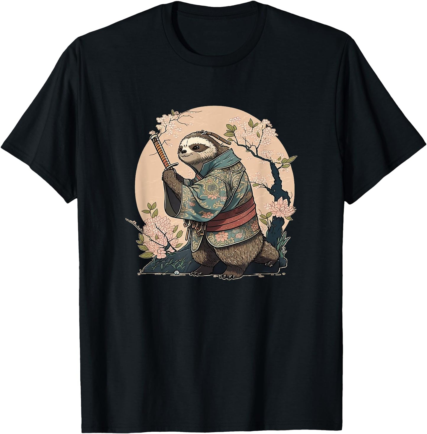 Kawaii Japanese Style Samurai Sloth Anime