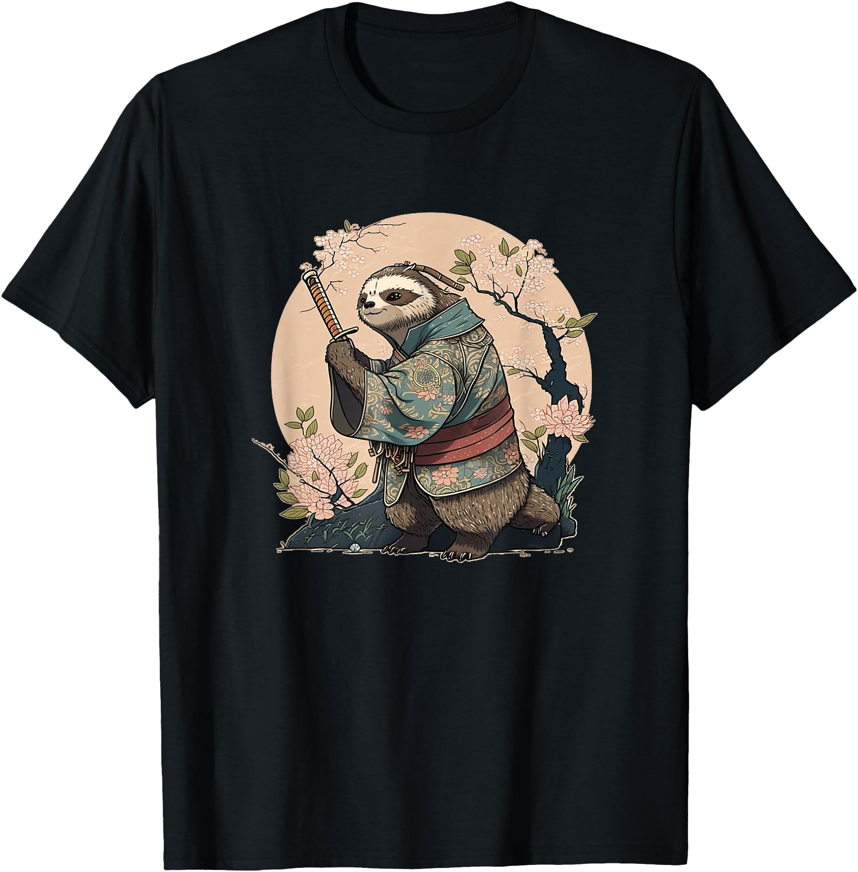 Kawaii Japanese Style Samurai Sloth Anime