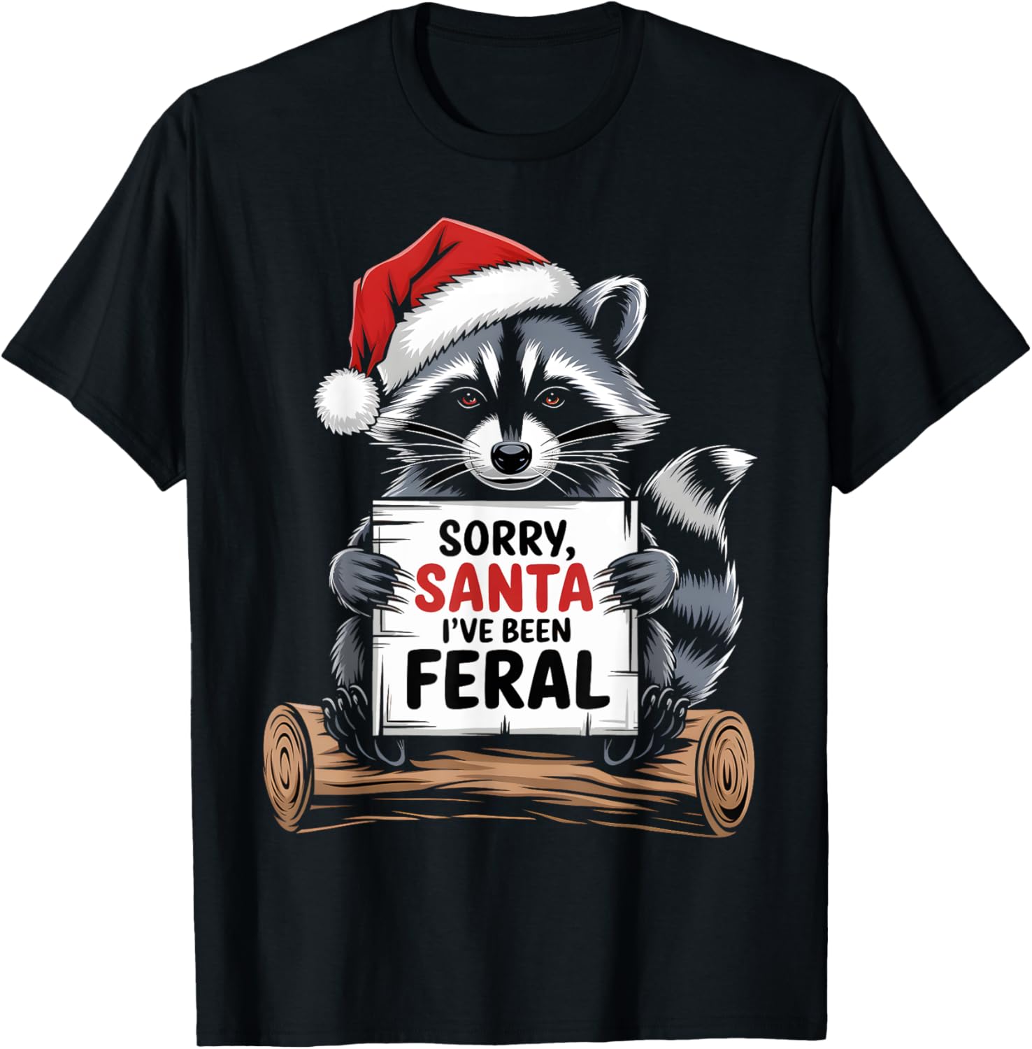 Feral Raccoon X-Mas Humor Teen Boys Girls Funny Christmas
