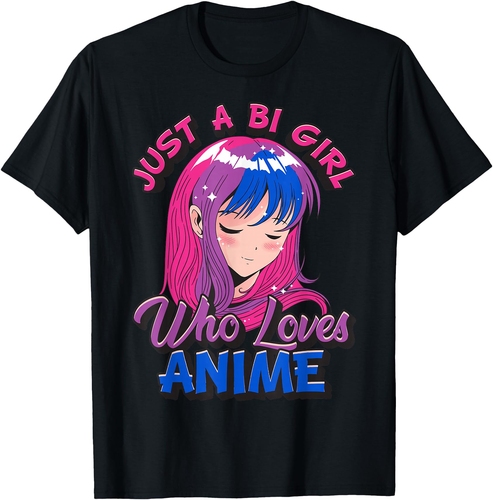 Bisexual Pride Just A BI Girl Who Loves Anime LGBTQ LGBT
