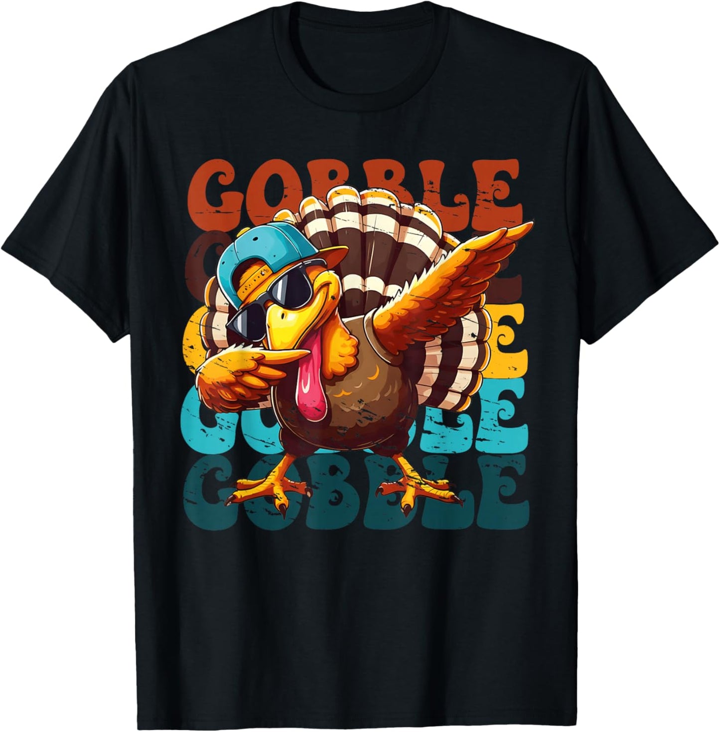 Thanksgiving Turkey Dab Gobble Funny Toddler Boys Kids Youth